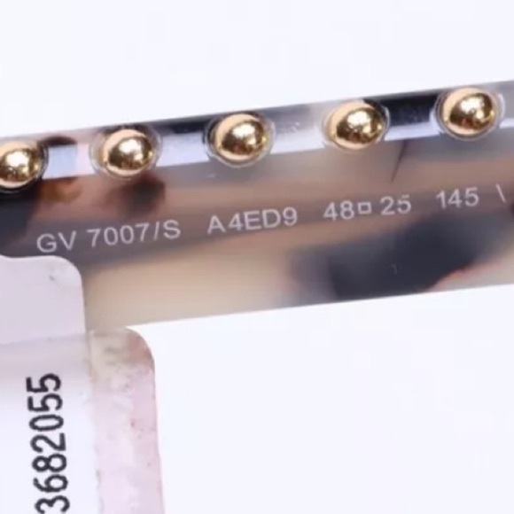 Givenchy Sunglasses NWT Gold Studded Grey 48 25 145 - Picture 6 of 10